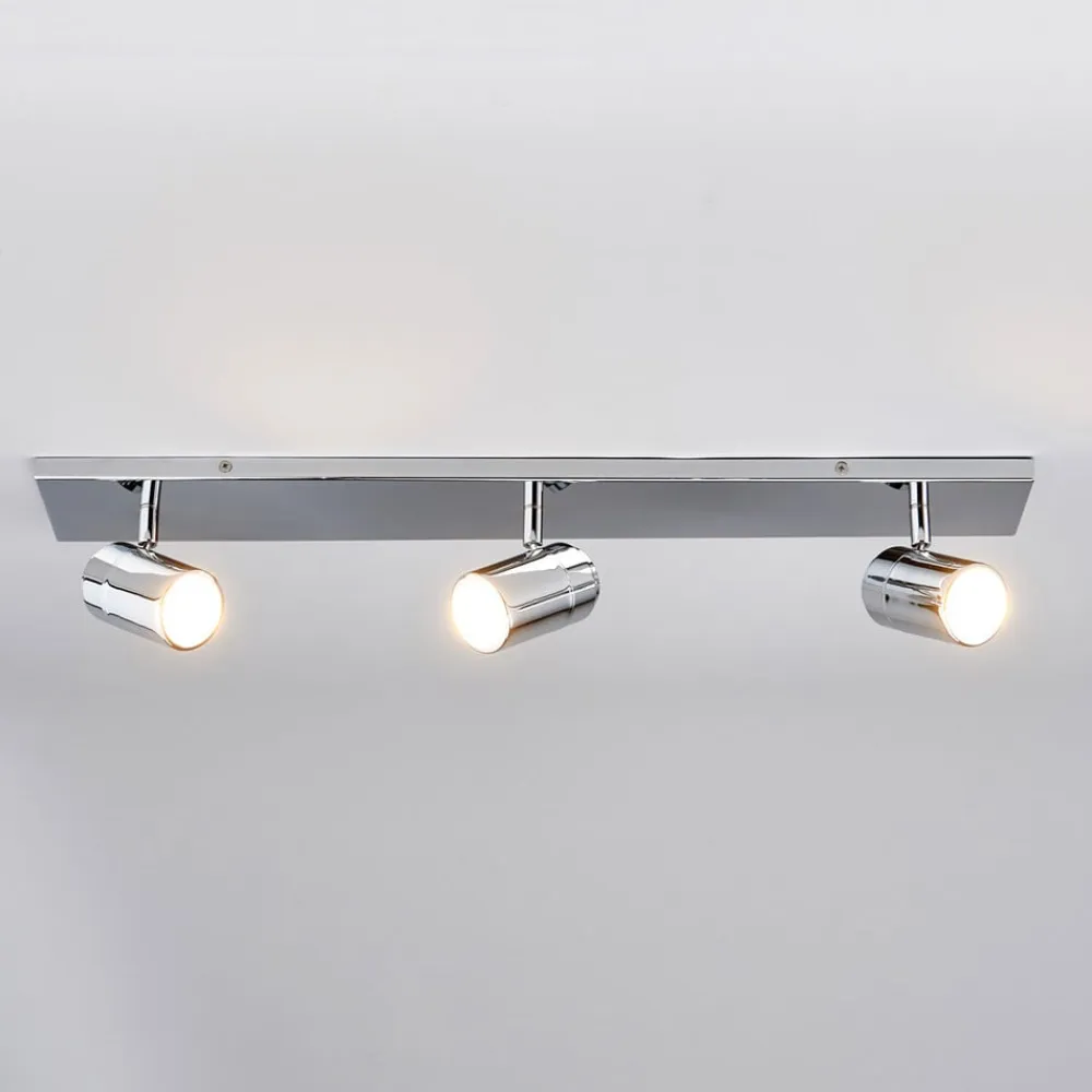 Lindby Gang|Loftlamper>loftlampe til bad Dejan, 65 cm, 3 lyskilder, krom, IP44