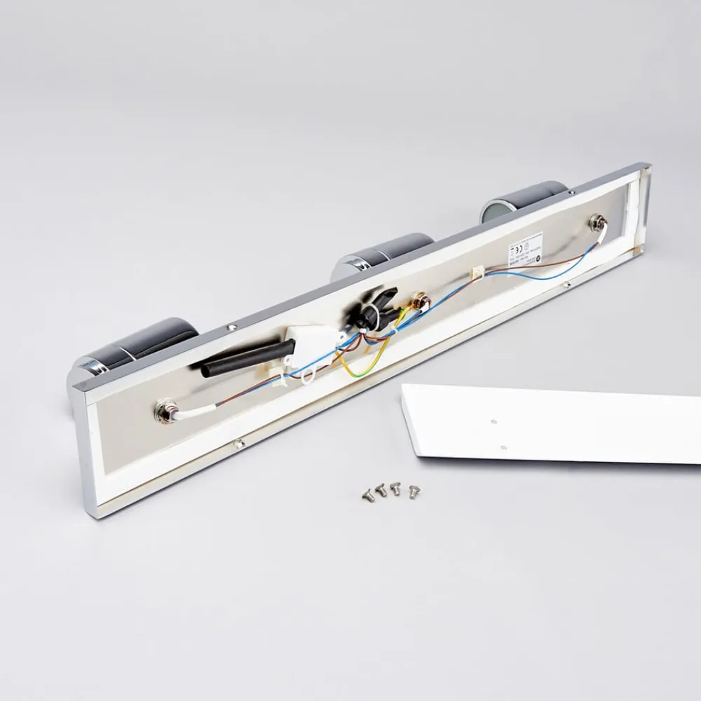Lindby Gang|Loftlamper>loftlampe til bad Dejan, 65 cm, 3 lyskilder, krom, IP44