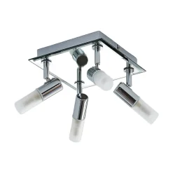 loftlampe til bad Zela, 32 cm, krom, 4 lyskilder, IP44^Lindby