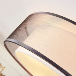 Lindby loftlampe Tobia, grå, tekstil, Ø 50 cm, E27