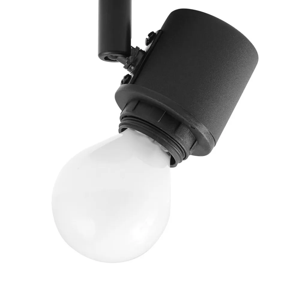 Lindby Loftlamper>loftlampe Vasilia, 3 lyskilder, sort/guld, stof