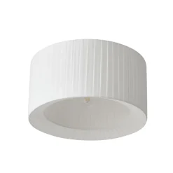 loftlampe Virelle, hvid, tekstil, Ø 40 cm, E27^Lindby New