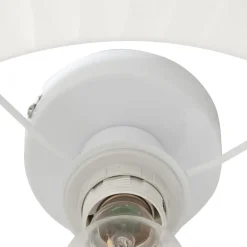 loftlampe Virelle, hvid, tekstil, Ø 40 cm, E27^Lindby New