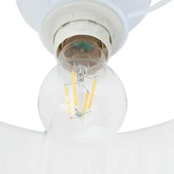 loftlampe Virelle, hvid, tekstil, Ø 40 cm, E27^Lindby New