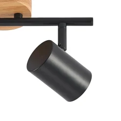 loftlampe Xiomara, 2 lyskilder, 27 cm lang, træ^Lindby Online