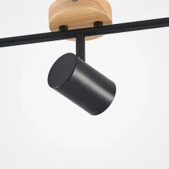 loftlampe Xiomara, 3 lyskilder, 68 cm lang, træ^Lindby Outlet