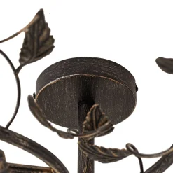 Lindby loftlampe Yos, 8 lyskilder, 85 cm, sort-guld, E14