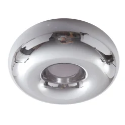 Lindby loftlampe Zehra, Ø 28 cm, røgfarvet grå, glas