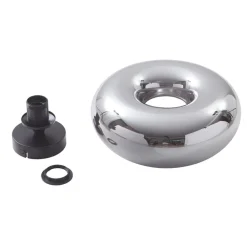 Lindby loftlampe Zehra, Ø 28 cm, røgfarvet grå, glas