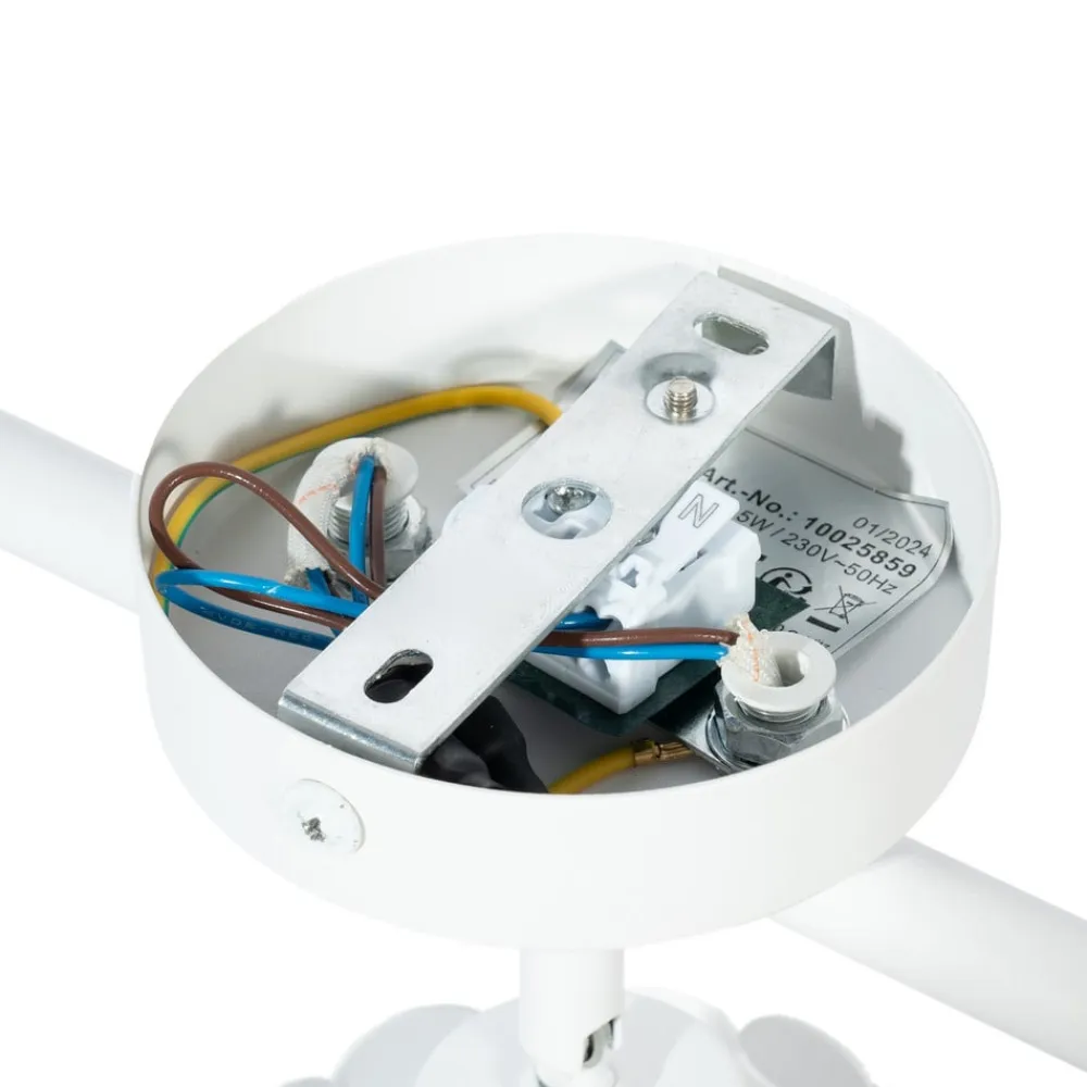 Lindby loftslampe Aralena, hvid, 3 lyskilder, længde 70,5 cm