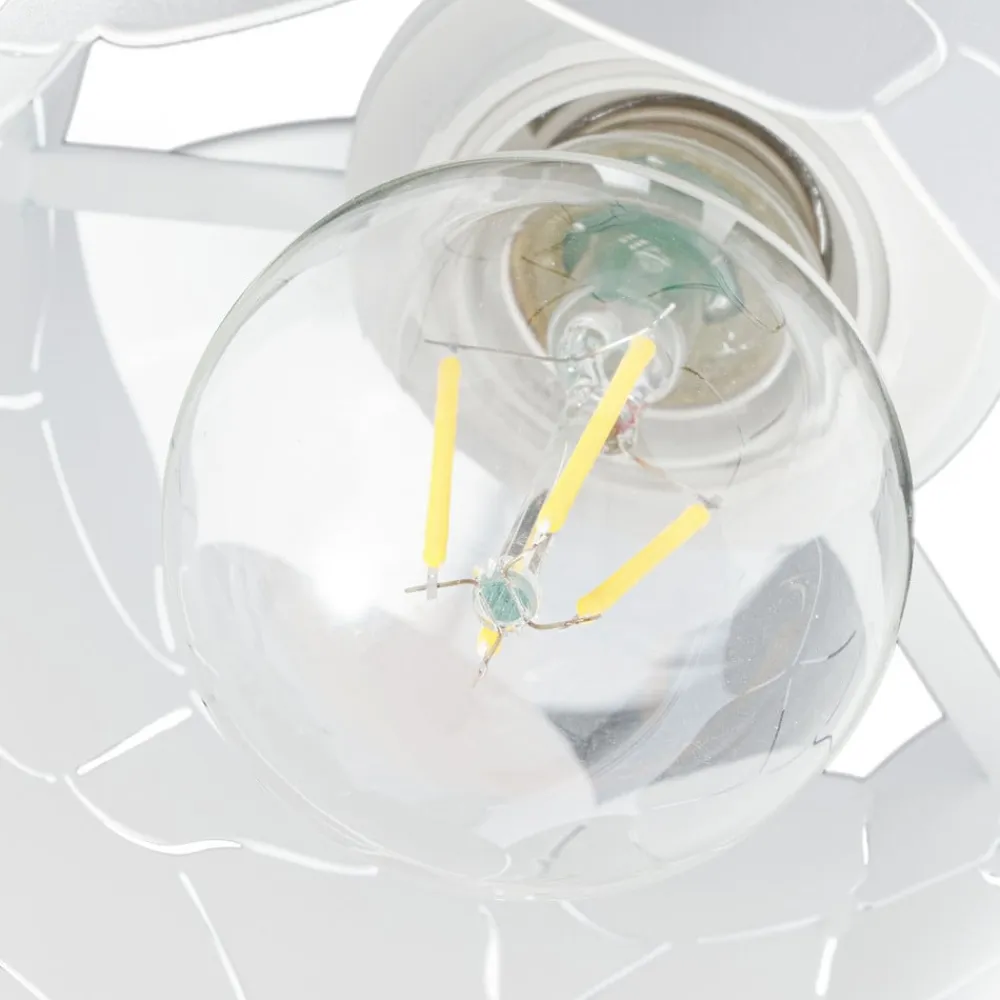 Lindby loftslampe Aralena, hvid, 3 lyskilder, længde 70,5 cm