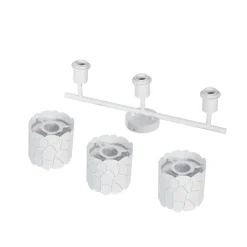 Lindby loftslampe Aralena, hvid, 3 lyskilder, længde 70,5 cm