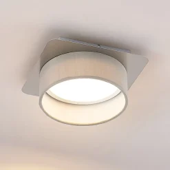 Lindby loftslampe Aviola, metal, tekstil, 18 cm lang