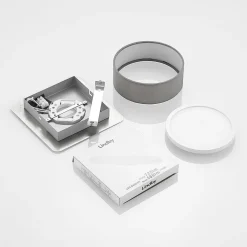 Lindby loftslampe Aviola, metal, tekstil, 18 cm lang