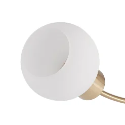 Lindby loftslampe Ciala, 3-lys, messingfarvet, glas