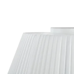 Lindby loftslampe Eryndor, hvid, tekstil, Ø 47 cm, E27