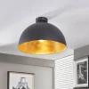 Lindby Loftlamper>loftslampe Lya, Ø 40 cm, sort-guld, metal