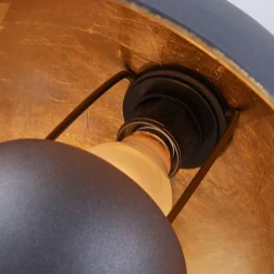 loftslampe Lya, Ø 31 cm, sort-guld, metal, E27^Lindby New