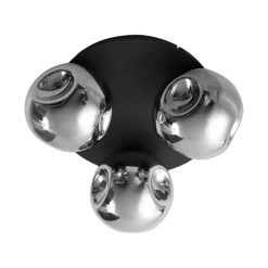 loftslampe Valentina, E14, grå, glas, Ø 36,6 cm^Lindby