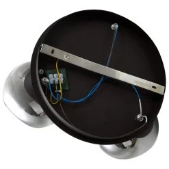 loftslampe Valentina, E14, grå, glas, Ø 36,6 cm^Lindby