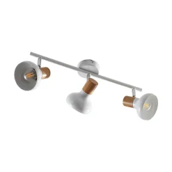 Lindby loftspot Fridolin, 50 cm, 3 lyskilder, hvid, metal