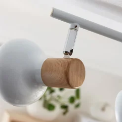 Lindby loftspot Fridolin, 50 cm, 3 lyskilder, hvid, metal