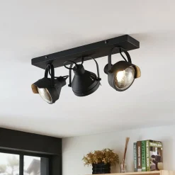 Lindby Loftlamper|Loftlamper>loftspot Henega, 52 cm, sort, 3 lyskilder