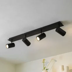 Lindby Loftlamper|Loftlamper>loftspot Joffrey, 80 cm, sort, 4 lyskilder, GU10