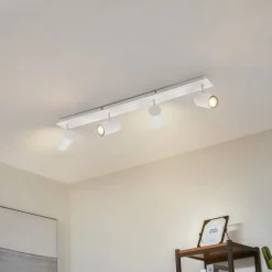 loftspot Joffrey, 80 cm, hvid, 4 lyskilder, GU10^Lindby Outlet