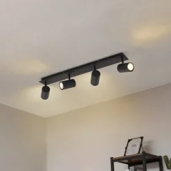 loftspot Joffrey, 70 cm, sort, 4 lyskilder, GU10^Lindby