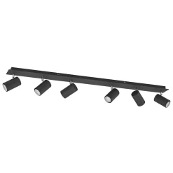 Lindby loftspot Joffrey, 116 cm, sort, 6 lyskilder, GU10