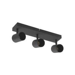 Lindby loftspot Jorell, 35 cm, sort, 3 lyskilder, metal