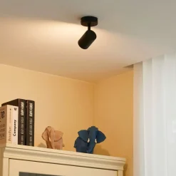 Lindby Arbejdsrum/Kontor|Gang>loftspot Jorell, sort, 13 cm, 1 lyskilde, GU10