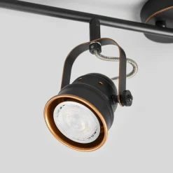 loftspot Leonor, 4 lyskilder, sort, metal, 78 cm^Lindby Outlet