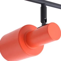loftspot Ovelia, orange/sort, 4 lyskilder, E27^Lindby