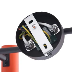 loftspot Ovelia, orange/sort, 4 lyskilder, E27^Lindby