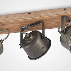 loftspot Rubinjo, 45 cm, 3 lyskilder, træ, GU10^Lindby New