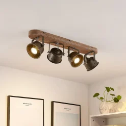 loftspot Rubinjo, 62 cm, 4 lyskilder, træ, GU10^Lindby