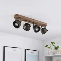 loftspot Rubinjo, 62 cm, 4 lyskilder, træ, GU10^Lindby