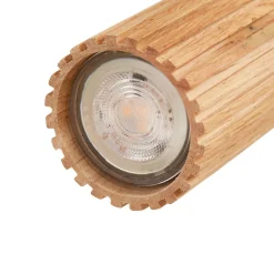 loftspot Stralino, 4 lyskilder, længde 60 cm, træ^Lindby Sale