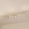 Lindby loftspots Kardis, beige, 6 lyskilder, metal, GU10