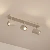 loftspots Kardis, beige, 3 lyskilder, metal, GU10^Lindby New