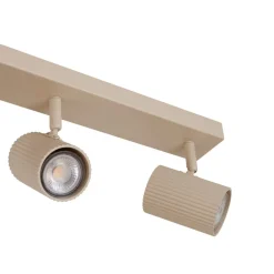 loftspots Kardis, beige, 3 lyskilder, metal, GU10^Lindby New