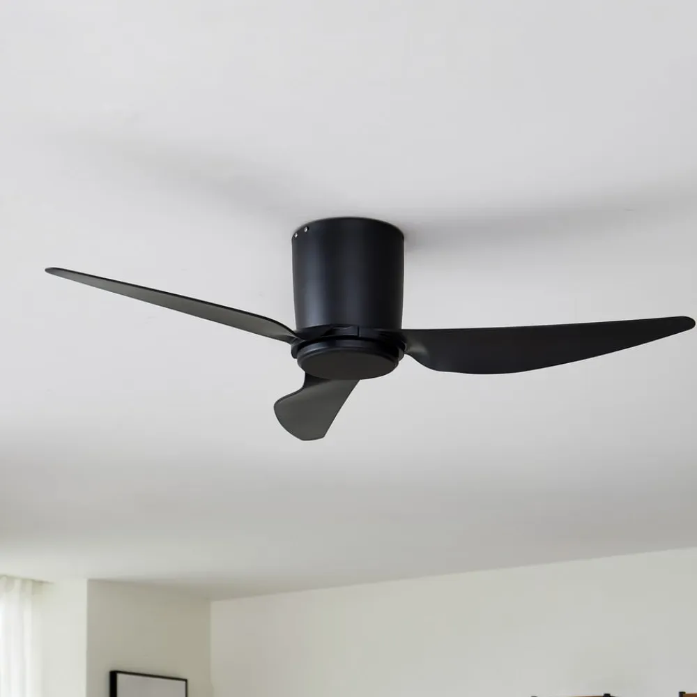 Lindby Loftventilatorer>loftventilator Aulo, sort, DC, støjsvag, Ø 123 cm