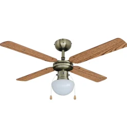 loftventilator med lys Rakan, støjsvag, Ø 106 cm^Lindby Sale