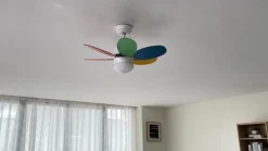 loftventilator med lys Litur, støjsvag, Ø 77 cm, E27^Lindby New