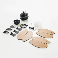 loftventilator Minja, sort, støjsvag, 78 cm, E14^Lindby Best