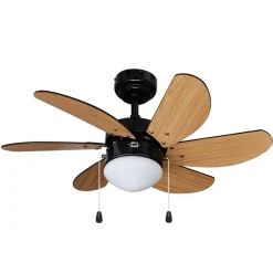 loftventilator Minja, sort, støjsvag, 78 cm, E14^Lindby Best