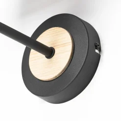 Lonnaris væglampe med rattan, sort^Lindby