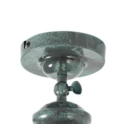 Lindby Louisanne loftlampe, grågrøn, metal, Ø 35cm